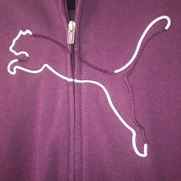 Puma Sportlifestyle Full Zip Hoodie Sweatshirt Puma Cat Branding Across Front - Picture 5 of 6